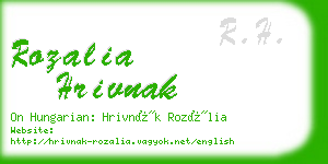 rozalia hrivnak business card